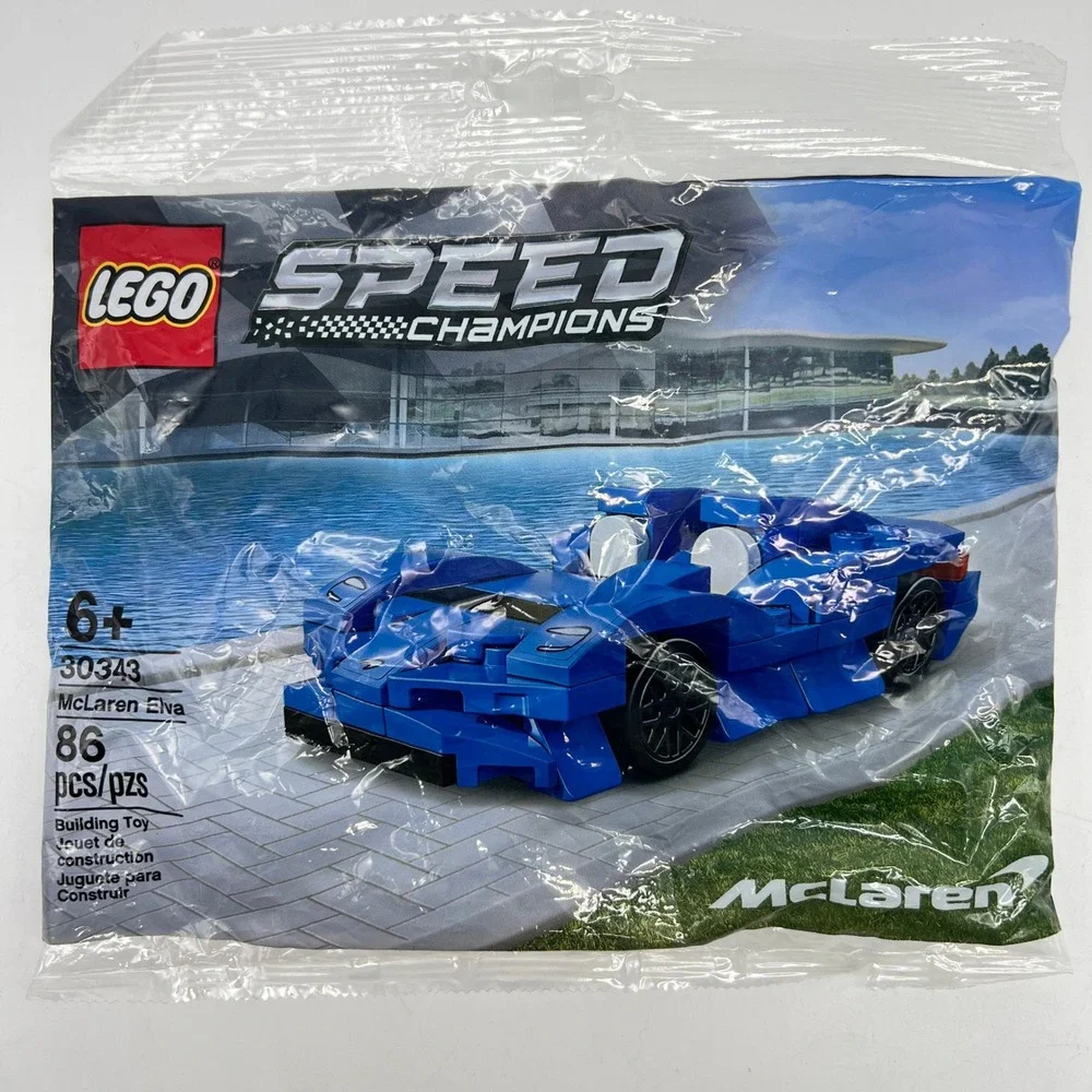 LEGO Speed Champions McLaren Elva 30343 Blue Race Car Polybag Kids Set 86 Pcs